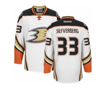 Men's Reebok Anaheim Ducks #33 Jakob Silfverberg Authentic White Away NHL Jersey