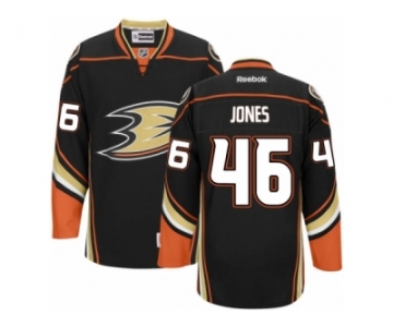 Men's Reebok Anaheim Ducks #46 Max Jones Authentic Black Home NHL Jersey