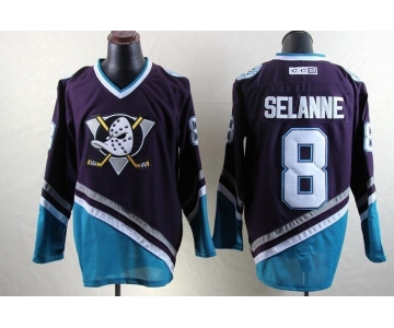 nhl jerseys anaheim ducks #8 teemu selanne purple [m&n]