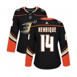 Women's Adidas Anaheim Ducks #14 Adam Henrique Premier Black Home NHL Jersey