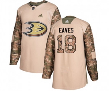 Youth Anaheim Ducks #18 Patrick Eaves Authentic Camo Veterans Day Practice Hockey Jersey