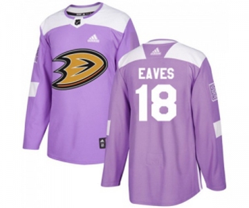 Youth Anaheim Ducks #18 Patrick Eaves Authentic Purple Fights Cancer Practice Hockey Jersey