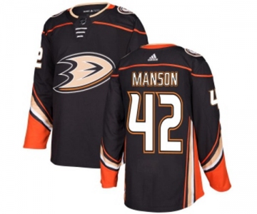 Youth Anaheim Ducks #42 Josh Manson Authentic Black Home Hockey Jersey