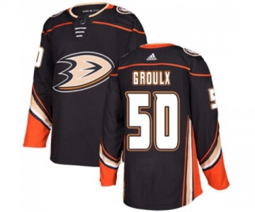 Youth Anaheim Ducks #50 Benoit-Olivier Groulx Authentic Black Home Hockey Jersey