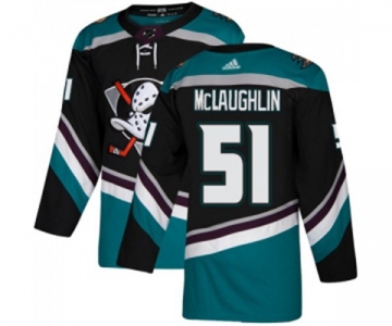 Youth Anaheim Ducks #51 Blake McLaughlin Authentic Black Teal Alternate Hockey Jersey