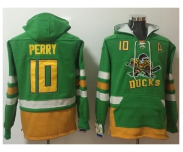Anaheim Ducks #10 Corey Perry Green Name & Number Pullover NHL Hoodie