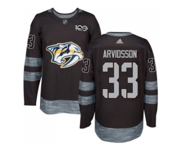 Men Adidas Nashville Predators #33 Viktor Arvidsson Black 1917-2017 100th Anniversary Stitched NHL Jersey