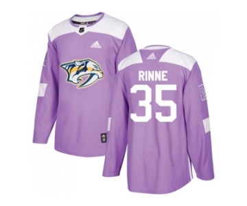 Men Adidas Nashville Predators #35 Pekka Rinne Purple Authentic Fights Cancer Stitched NHL Jersey