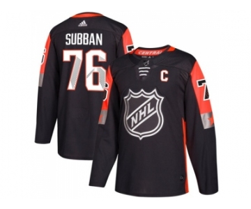 Men Adidas Nashville Predators #76 P.K Subban Black 2018 All-Star Central Division Authentic Stitched NHL Jersey