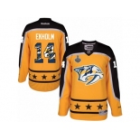 Men's Reebok Nashville Predators #14 Mattias Ekholm Authentic Gold Home 2017 Stanley Cup Final NHL Jersey New Style