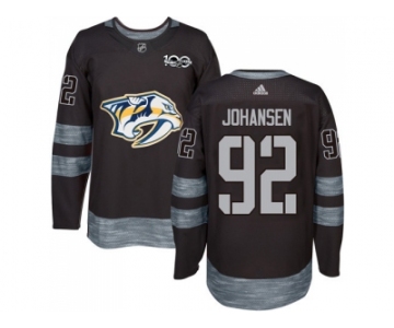 Nashville Predators #92 Ryan Johansen Black 1917-2017 100th Anniversary Stitched NHL Jersey