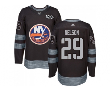 New York Islanders #29 Brock Nelson Black 1917-2017 100th Anniversary Stitched NHL Jersey