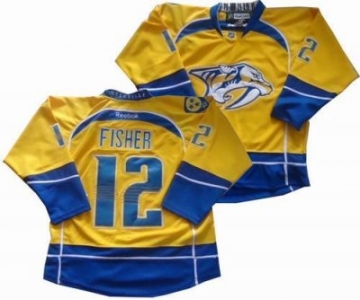 nhl Nashville Predators #12 Fisher Yellow