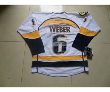 nhl jerseys nashville predators #6 weber white 2011 new