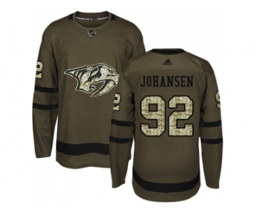 Youth Adidas Nashville Predators #92 Ryan Johansen Green Salute to Service Stitched NHL Jersey