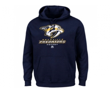 Nashville Predators Majestic Navy Blue Critical Victory VIII Fleece Hoodie