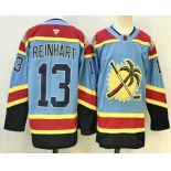 Men's Florida Panthers #13 Sam Reinhart Blue Reverse Retro Stitched Authentic Jersey