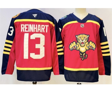 Men's Florida Panthers #13 Sam Reinhart Red 2026-2026 Winter Classic Stitched Hockey Jersey