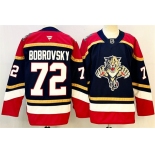 Men's Florida Panthers #72 Sergei Bobrovsky Black 2024-25 Home Stitched Hockey Jersey