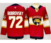 Men's Florida Panthers #72 Sergei Bobrovsky Red 2024-25 Home Stitched Hockey Jersey