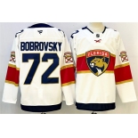Men's Florida Panthers #72 Sergei Bobrovsky White 2024-25 Home Stitched Hockey Jersey