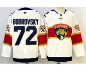 Men's Florida Panthers #72 Sergei Bobrovsky White 2024-25 Home Stitched Hockey Jersey