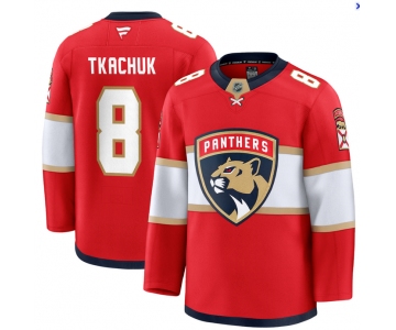 Men's Florida Panthers #8 Brady Tkachuk Red Stitched Hockey Home Jersey