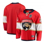 Men's Florida Panthers Blank Red 2025 Stanley Cup Final Home Stitched Hockey Jersey