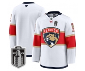 Men's Florida Panthers Team Blank White 2025 Stanley Cup Final Premium Stitched NHL Hockey Jersey
