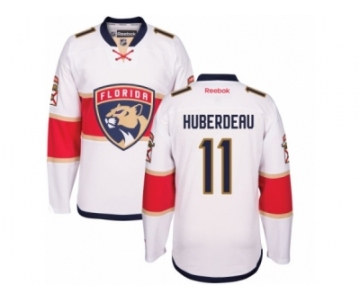 Men's Reebok Florida Panthers #11 Jonathan Huberdeau Authentic White Away NHL New Jersey