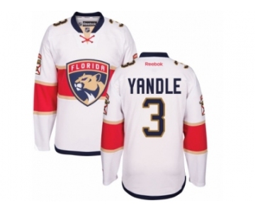 Men's Reebok Florida Panthers #3 Keith Yandle Authentic White Away NHL Jersey