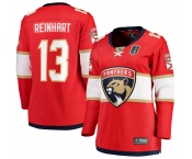 Women's Florida Panthers #13 Sam Reinhart Red 2025 Stanley Cup Final Home Stitched Hockey Jersey