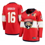 Women's Florida Panthers #16 Aleksander Barkov Red 2025 Stanley Cup Final Home Stitched Hockey Jersey