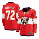 Women's Florida Panthers #72 Sergei Bobrovsky Red 2025 Stanley Cup Final Home Stitched Hockey Jersey