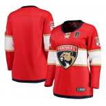 Women's Florida Panthers Blank Red 2025 Stanley Cup Final Home Stitched Hockey Jersey