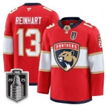 Youth Florida Panthers #13 Sam Reinhart White 2025 Stanley Cup Final Premium Stitched NHL Hockey Jersey