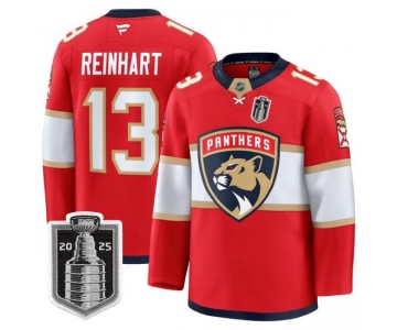 Youth Florida Panthers #13 Sam Reinhart White 2025 Stanley Cup Final Premium Stitched NHL Hockey Jersey