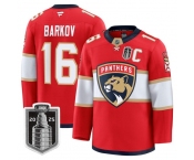 Youth Florida Panthers #16 Aleksander Barkov White 2025 Stanley Cup Final Premium Stitched NHL Hockey Jersey