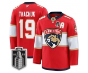 Youth Florida Panthers #19 Matthew Tkachuk White 2025 Stanley Cup Final Premium Stitched NHL Hockey Jersey
