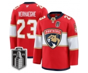 Youth Florida Panthers #23 Carter Verhaeghe White 2025 Stanley Cup Final Premium Stitched NHL Hockey Jersey