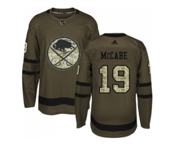 Men Adidas Buffalo Sabres #19 Jake McCabe Green Salute to Service Stitched NHL Jersey