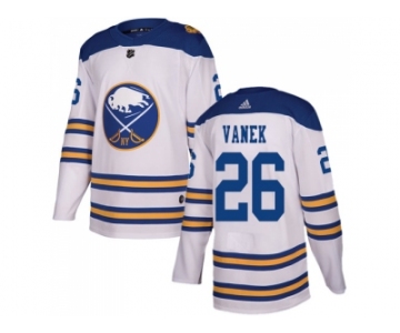 Men Adidas Buffalo Sabres #26 Thomas Vanek White Authentic 2018 Winter Classic Stitched NHL Jersey