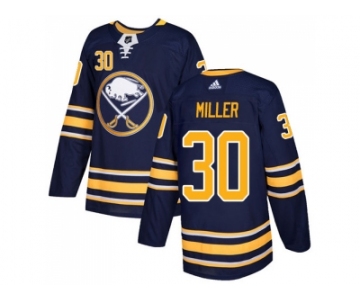 Men Adidas Buffalo Sabres #30 Ryan Miller Navy Blue Home Authentic Stitched NHL Jersey