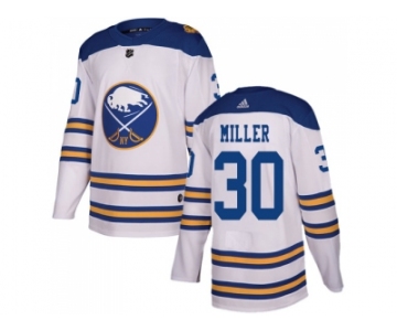 Men Adidas Buffalo Sabres #30 Ryan Miller White Authentic 2018 Winter Classic Stitched NHL Jersey