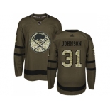 Men Adidas Buffalo Sabres #31 Chad Johnson Green Salute to Service Stitched NHL Jersey