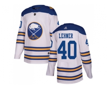 Men Adidas Buffalo Sabres #40 Robin Lehner White Authentic 2018 Winter Classic Stitched NHL Jersey