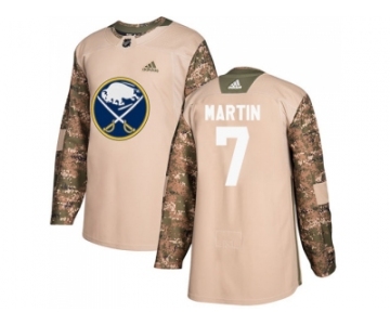 Men Adidas Buffalo Sabres #7 Rick Martin Camo Authentic 2017 Veterans Day Stitched NHL Jersey