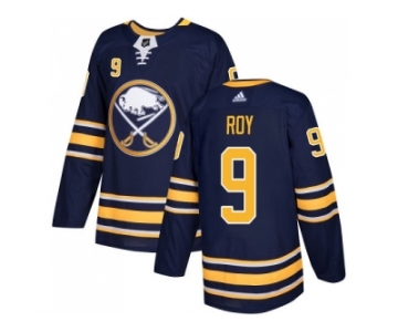 Men Adidas Buffalo Sabres #9 Derek Roy Navy Blue Home Authentic Stitched NHL Jersey