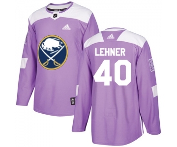 Men's Adidas Buffalo Sabres #40 Robin Lehner Authentic Purple Fights Cancer Practice NHL Jersey