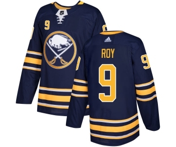 Men's Adidas Buffalo Sabres #9 Derek Roy Authentic Navy Blue Home NHL Jersey